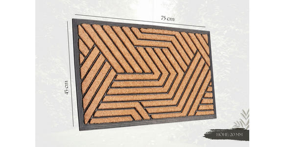 KOKOSMATTE 45/75 cm Mix Mats  - Hellbraun/Schwarz, Basics, Naturmaterialien/Kunststoff (45/75cm) - Esposa
