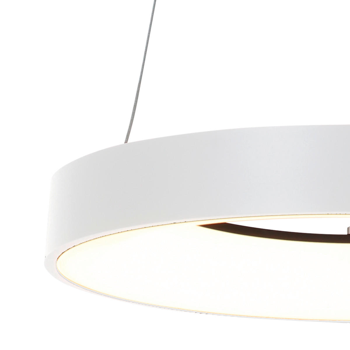 PENDELLEUCHTE Ringlede 48/165 cm   - Weiß, Basics, Kunststoff/Metall (48/165cm)