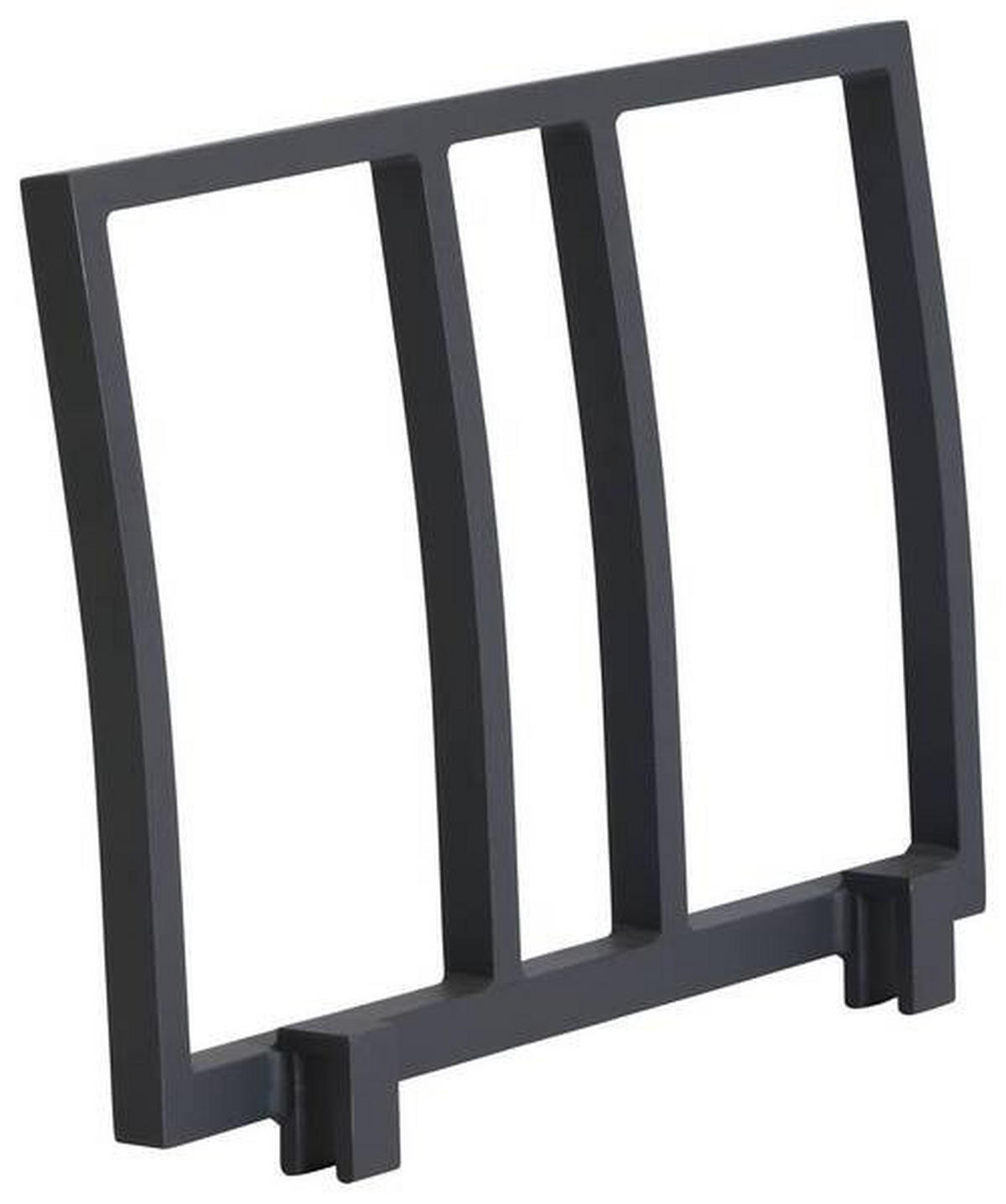 RÜCKENLEHNE 60,71/45,48/7,7 cm  Aluminium  - Anthrazit/Hellgrau, Design, Textil/Metall (60,71/45,48/7,7cm) - Amatio