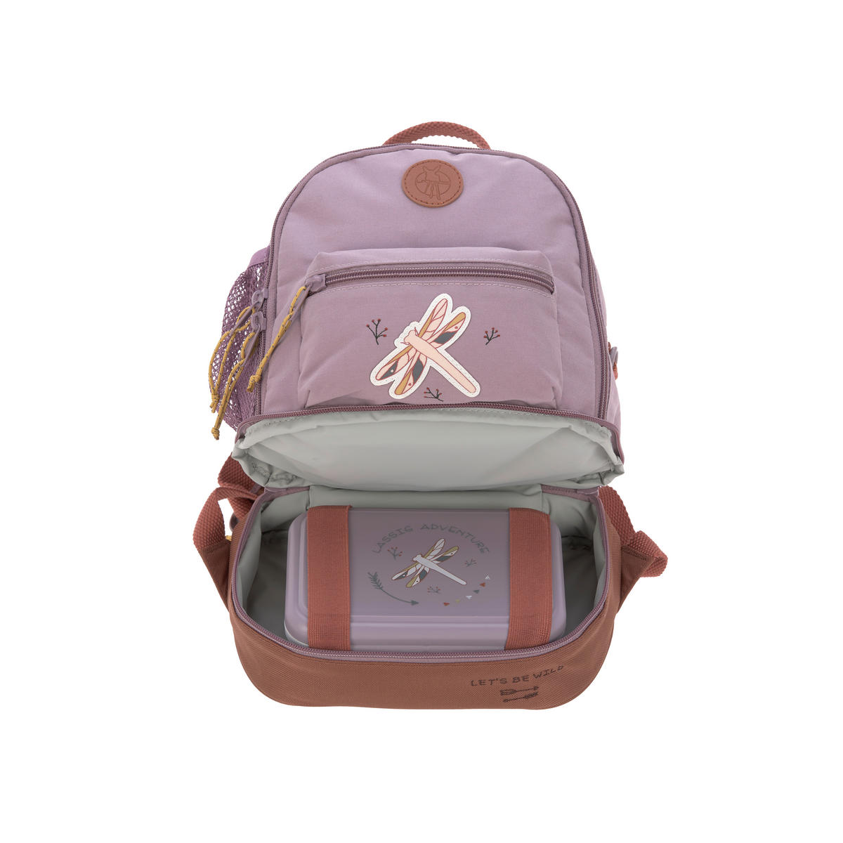 KINDERRUCKSACK Adventure Mini  - Lila/Braun, Basics, Textil (24,5/15,5/27cm) - Lässig