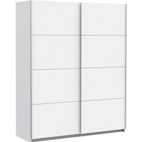 SCHWEBETÜRENSCHRANK  in Weiß  - Silberfarben/Weiß, Design, Holzwerkstoff/Metall (170/210/61cm) - Ti'me