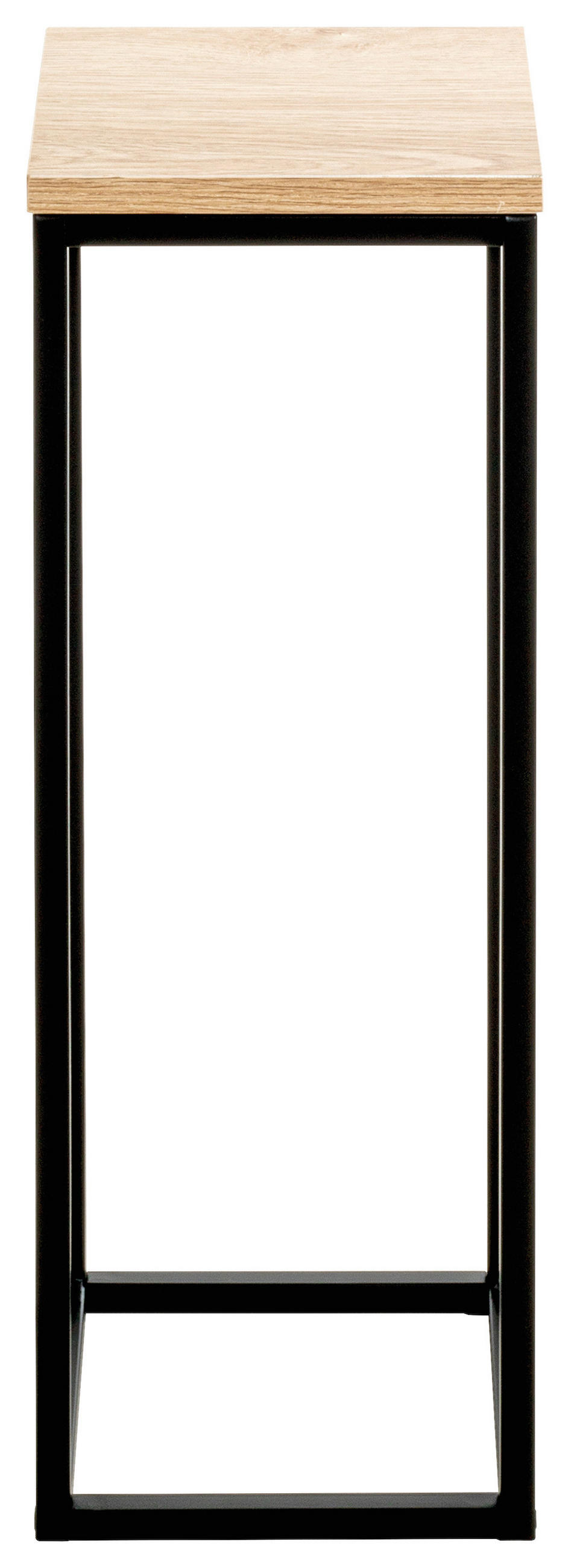 STOJAN NA KVĚTINY, černá, barvy dubu - černá/barvy dubu, Design, kov/kompozitní dřevo (19/54/19cm)