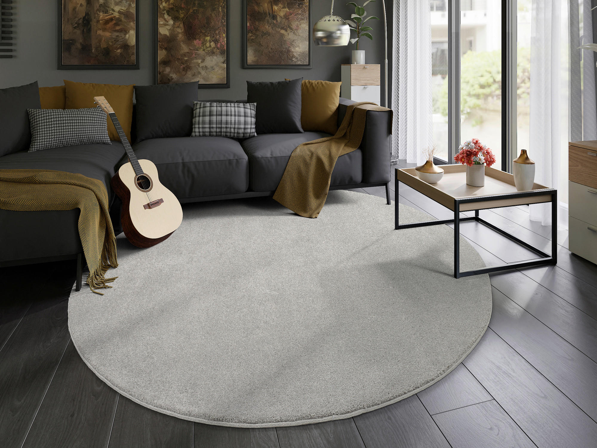 WEBTEPPICH 200 cm Grau  - Grau, Basics, Textil (200cm) - Novel