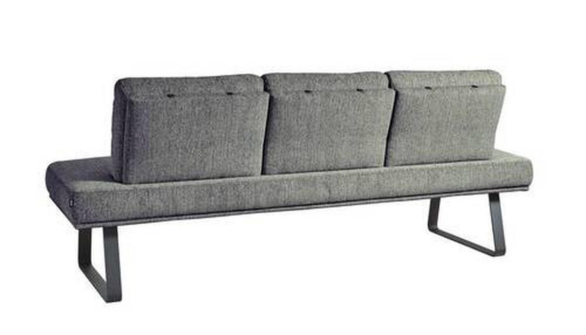 SITZBANK 224/92/78 cm  in Beige  - Beige/Schwarz, Design, Textil/Metall (224/92/78cm) - Dieter Knoll