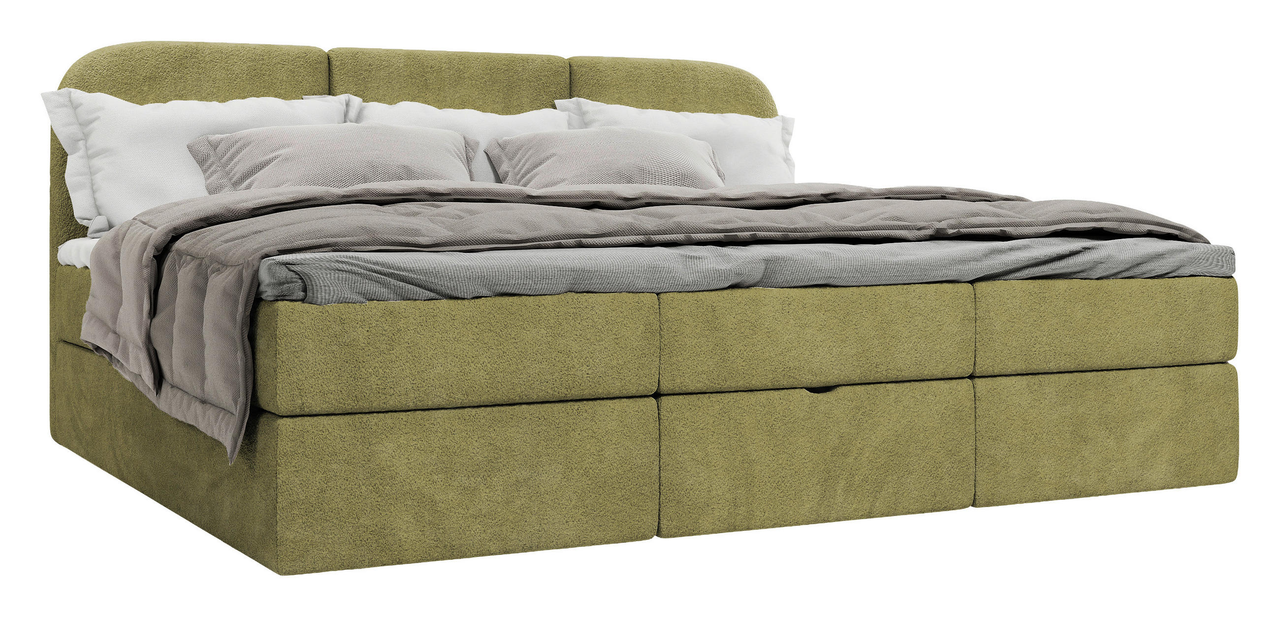 FAMILIENBETT - Schwarz/Grün, Modern, Holz/Holzwerkstoff (270/200cm) - Livetastic