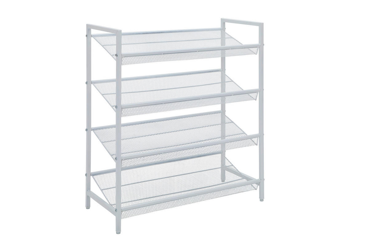 SCHUHREGAL Weiß  - Weiß, Basics, Metall (63/71.5/30cm) - Boxxx