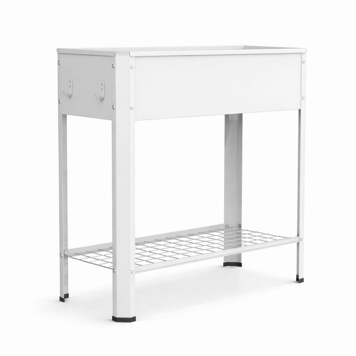 HOCHBEET - Weiss, Modern, Metall (80/80/35cm)