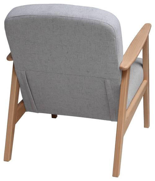 SESSEL in Webstoff Silberfarben, Buchefarben  - Buchefarben/Silberfarben, Modern, Holz/Textil (63/78/78cm) - Livetastic