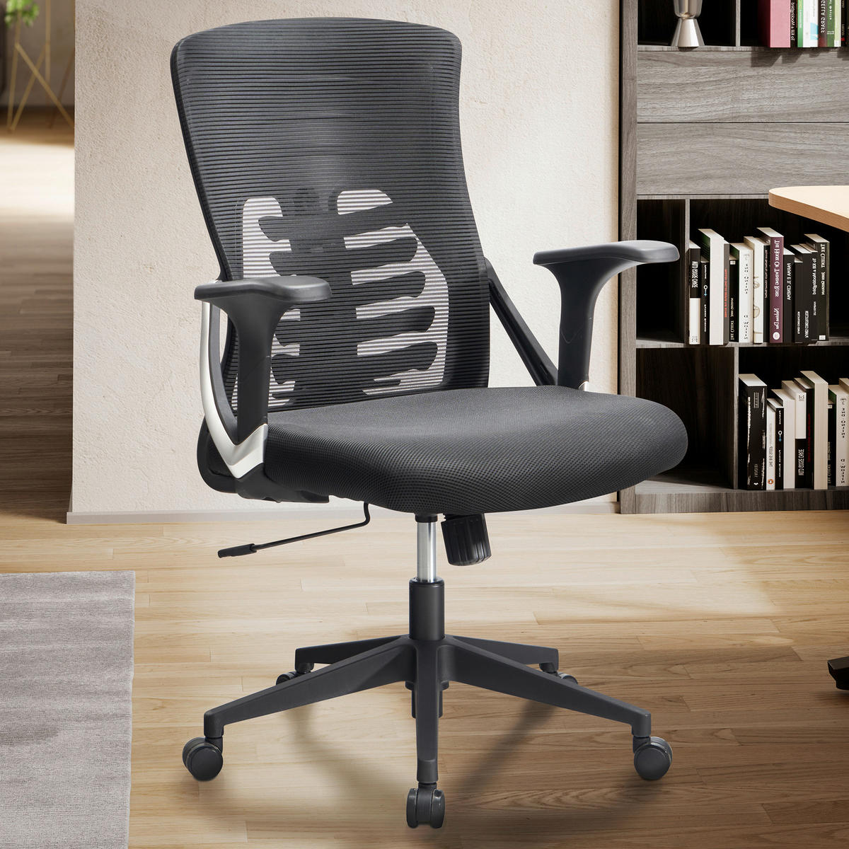 STOLICA OKRETNA  crna  tekstil  - crna, Design, tekstil/plastika (65/104/65cm) - MID.YOU