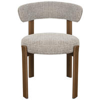 STUHL   Webstoff  Braun, Walnussfarben  - Walnussfarben/Braun, MODERN, Textil/Metall (55/75/56,5cm) - Livetastic