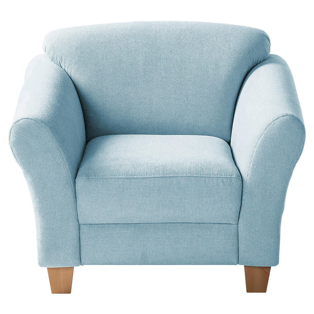 Thumbnail - Sit & More Sessel, Hellblau, Textil, Buche, 101x84x89 cm, Oeko-Tex® Standard 100, Made in Europe, Goldenes M, DGM-Klimap...