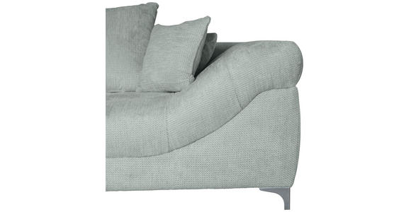 ECKSOFA Grau Chenille Zierkissen, Rückenkissen, Rücken echt  - Chromfarben/Grau, KONVENTIONELL, Textil/Metall (227/329cm) - Carryhome