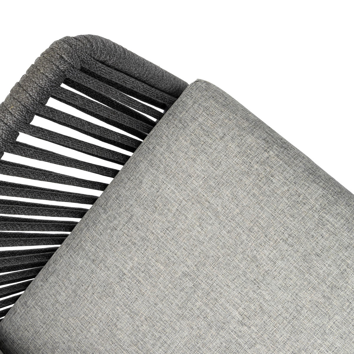 LOUNGEGARNITUR Aluminium  - Dunkelgrau/Anthrazit, MODERN, Kunststoff/Metall (185/65/75cm) - Ambia Garden