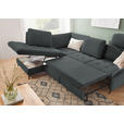 ECKSOFA in Struktur Dunkelgrau  - Dunkelgrau/Schwarz, Natur, Textil/Metall (233/288cm) - Valnatura