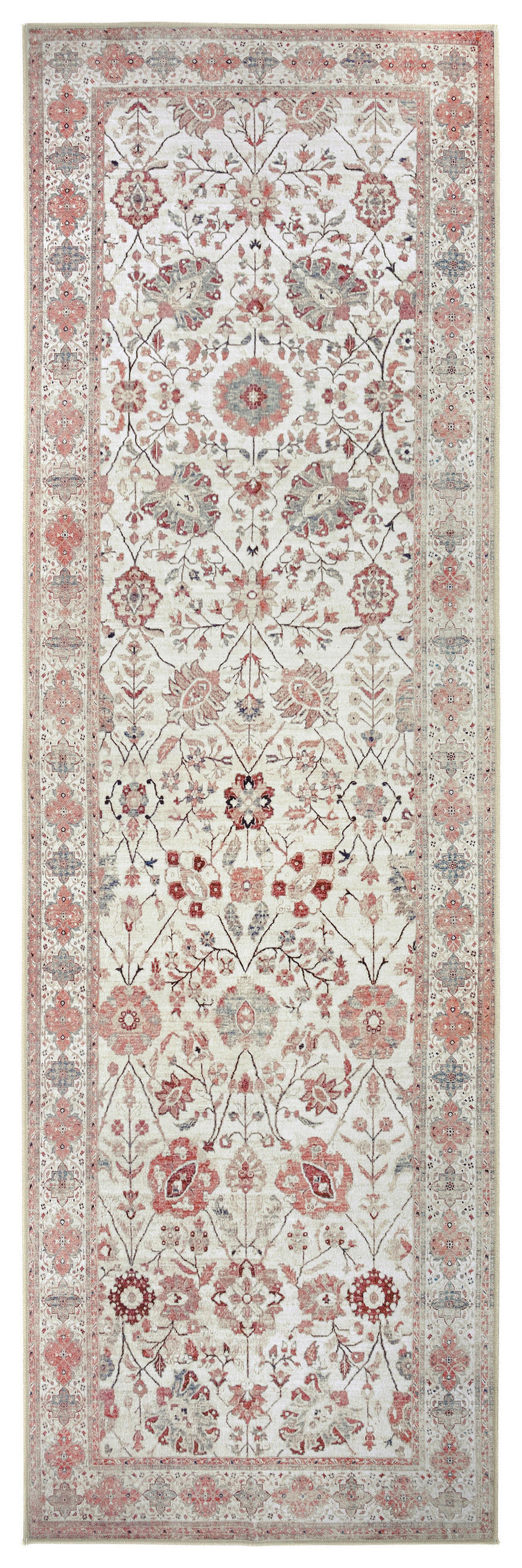 BĚHOUN, 80/250 cm, světle modrá, perleť, korály - korály/světle modrá, Design, textil/plast (80/250cm) - Lindorug