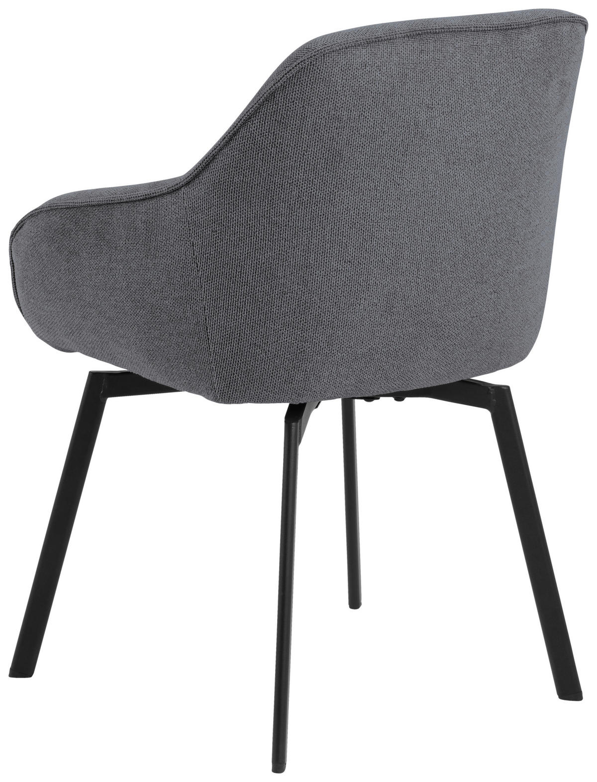 ŽIDLE S PODRUČKAMI, struktura, šedá - šedá/černá, Design, kov/textil (58,5/83,5/55,5cm) - MID.YOU