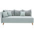 LIEGE in Textil Grau, Hellblau - Grau/Hellblau, MODERN, Holz/Textil (210/84/130cm) - Joka LIEGE in Textil Grau, Hellblau - Grau/Hellblau, MODERN, Holz/Textil (210/84/130cm) - Joka