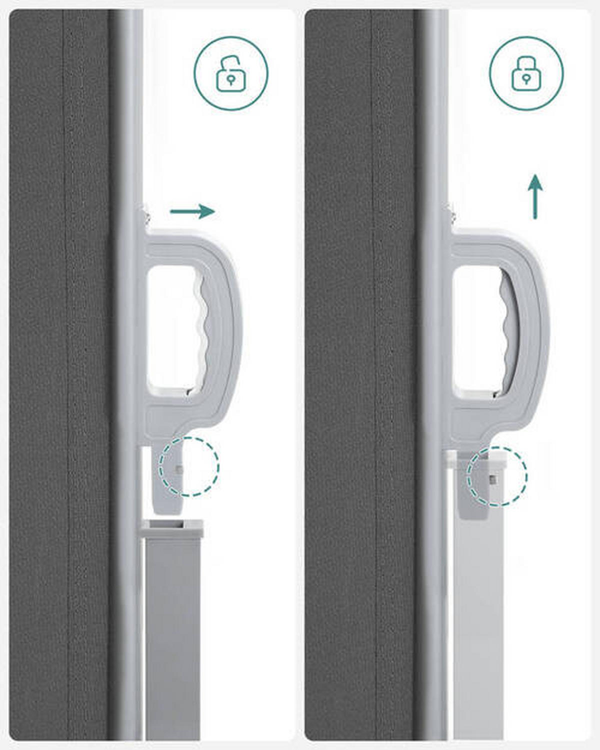 MARKISE - Dunkelgrau/Grau, Basics, Textil/Metall (300/180cm) - Modante