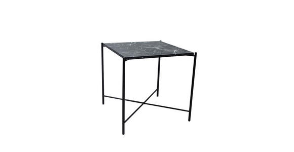 BEISTELLTISCH 40/40/40 cm Schwarz quadratisch  - Schwarz, Trend, Stein/Metall (40/40/40cm) - Landscape