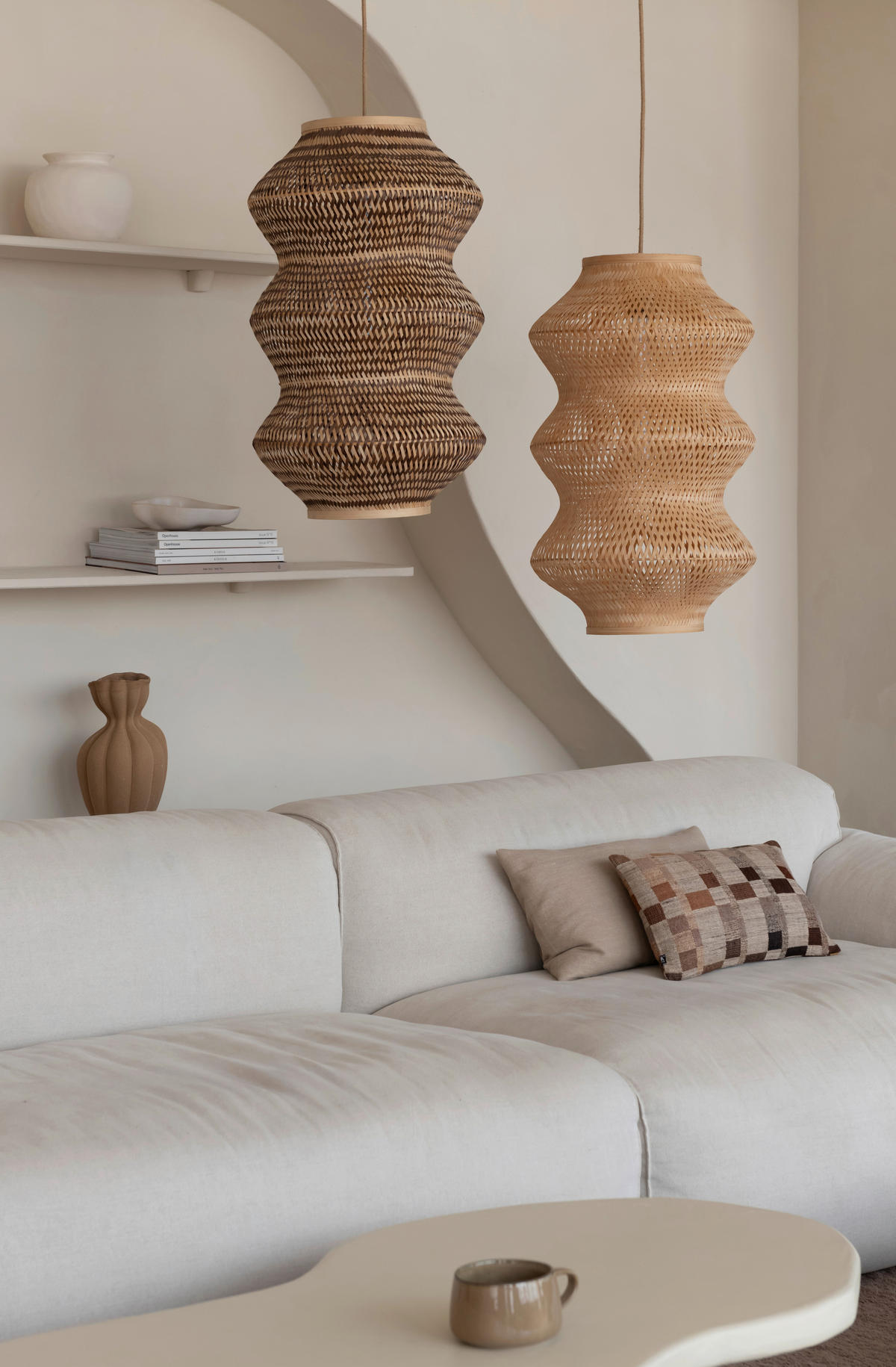 HÄNGELEUCHTE 40/67 cm  - Naturfarben, Basics, Naturmaterialien (40/67cm) - Good & Mojo