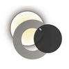 LED-DECKENLEUCHTE Chart 28/28/10,3 cm   - Silberfarben/Schwarz, Design, Kunststoff/Metall (28/28/10,3cm) - Grossmann