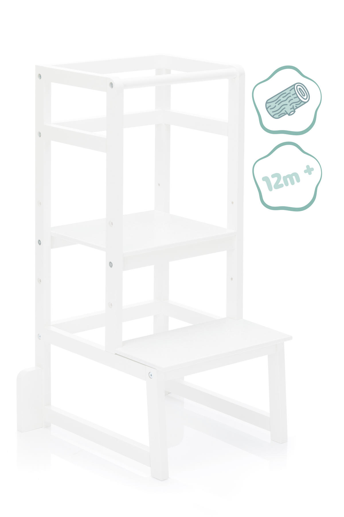 UČÍCÍ VĚŽ bílá  - bílá, Basics, dřevo (90/40/46cm) - Fillikid