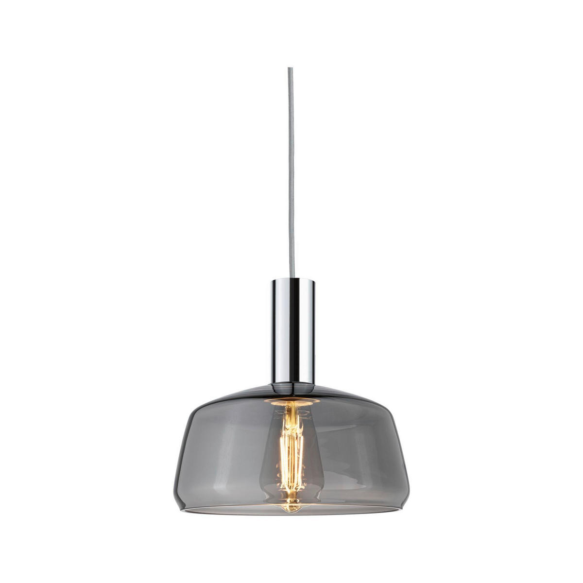 SCHIENENSYSTEM-LEUCHTENSCHIRM 23/12,4 cm   - Grau, Basics, Glas (23/12,4cm) - Paulmann