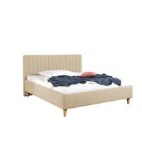 POLSTERBETT 200/200 cm,  in Beige,  - Beige/Naturfarben, MODERN, Holz/Textil (200/200cm) - Livetastic
