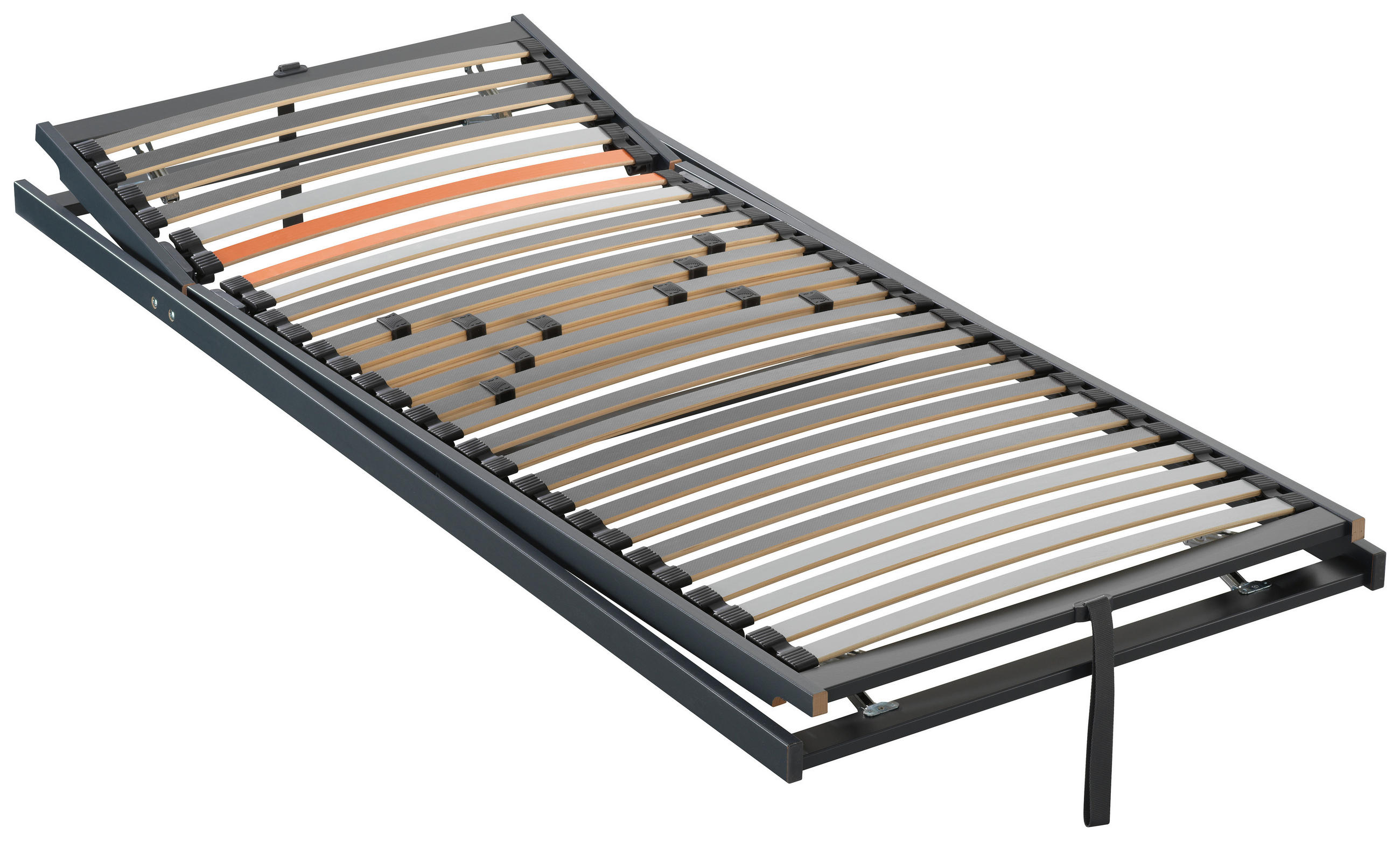 LATTENROST 90/200 cm Kopfteil, Fußteil verstellbar,  - Anthrazit/Orange, Basics, Holz (90/200cm) - Dieter Knoll