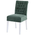 STUHL  Stoffauswahl, Gestellauswahl Chenille  - Weiß/Grün, KONVENTIONELL, Holz/Textil (46,5/91/65cm) - Cantus