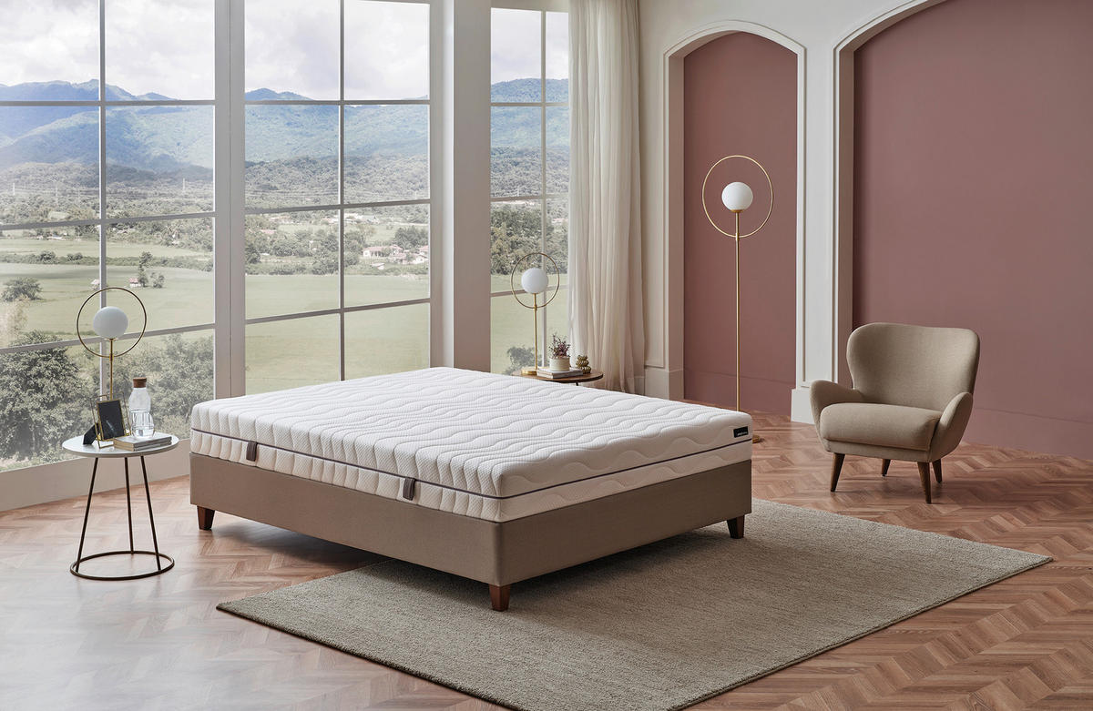KOMFORTSCHAUMMATRATZE ROYAL COMFORT 7 160/200 cm Höhe ca. 22 cm 7 -Zonen - Weiß, Basics, Textil (160/200cm) - Yatas