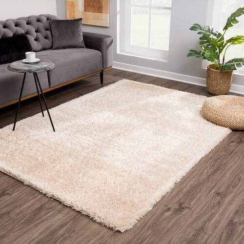 Thumbnail - Novel Hochflorteppich Porto, Beige, Textil, Uni, rechteckig, 140x200 cm, für Fußbodenheizung geeignet, Teppiche & Böden,...