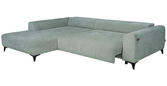 ECKSOFA  in Chenille Hellgrau  222/279 cm  - Hellgrau/Schwarz, KONVENTIONELL, Kunststoff/Textil (222/279cm) - Hom`in