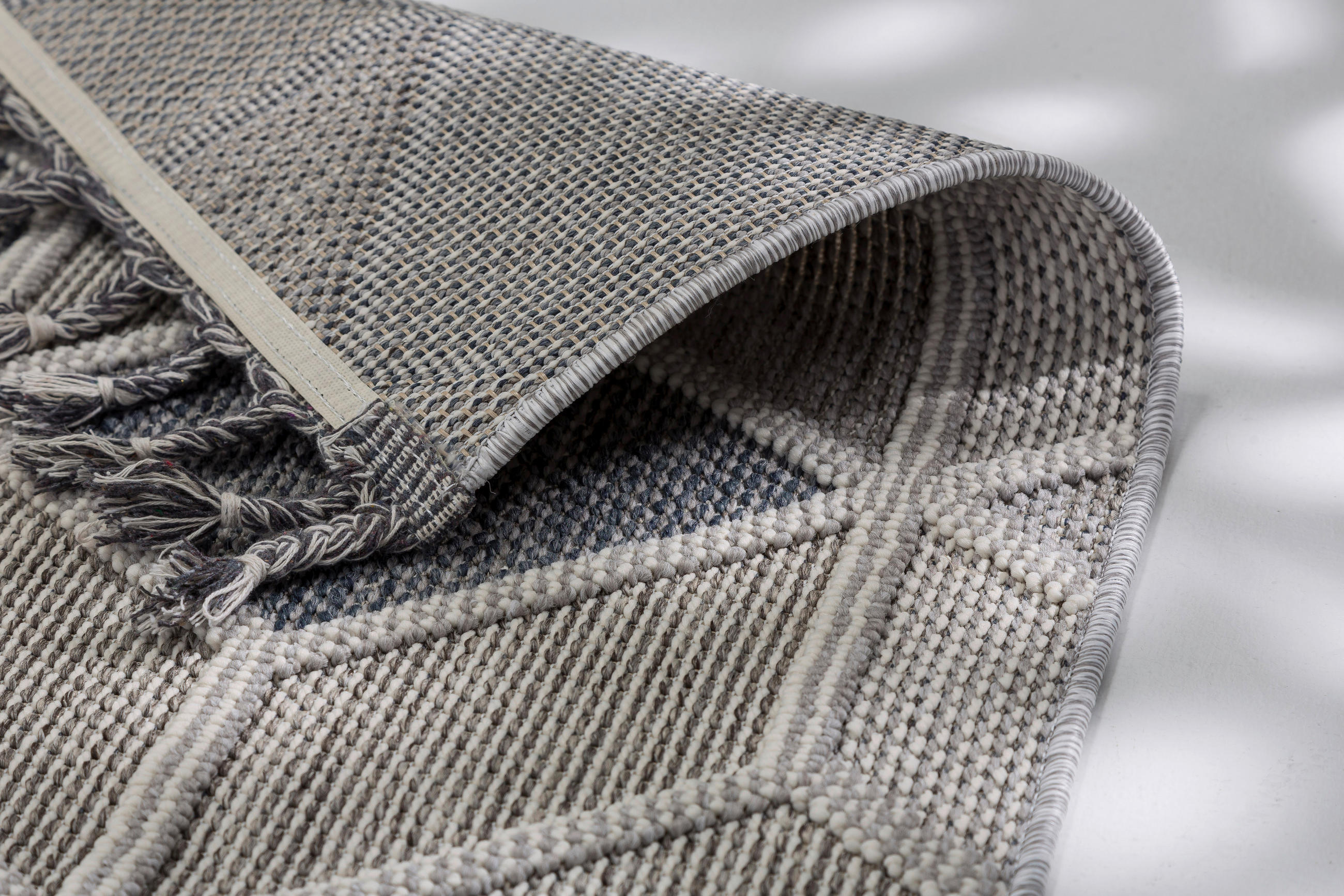 WEBTEPPICH 133/190 cm Blau, Grau  - Blau/Grau, Design, Textil (133/190cm) - Novel