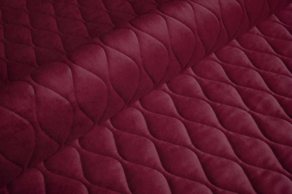 SCHLAFSOFA Samt Weinrot  - Weinrot/Goldfarben, Design, Textil/Metall (235/96/104cm) - MID.YOU