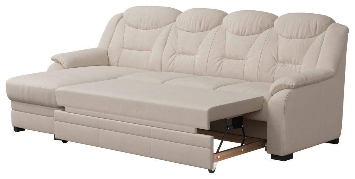 ECKSOFA in Chenille Beige  162/257 cm  - Beige, Basics, Kunststoff/Textil (162/257cm) - MID.YOU