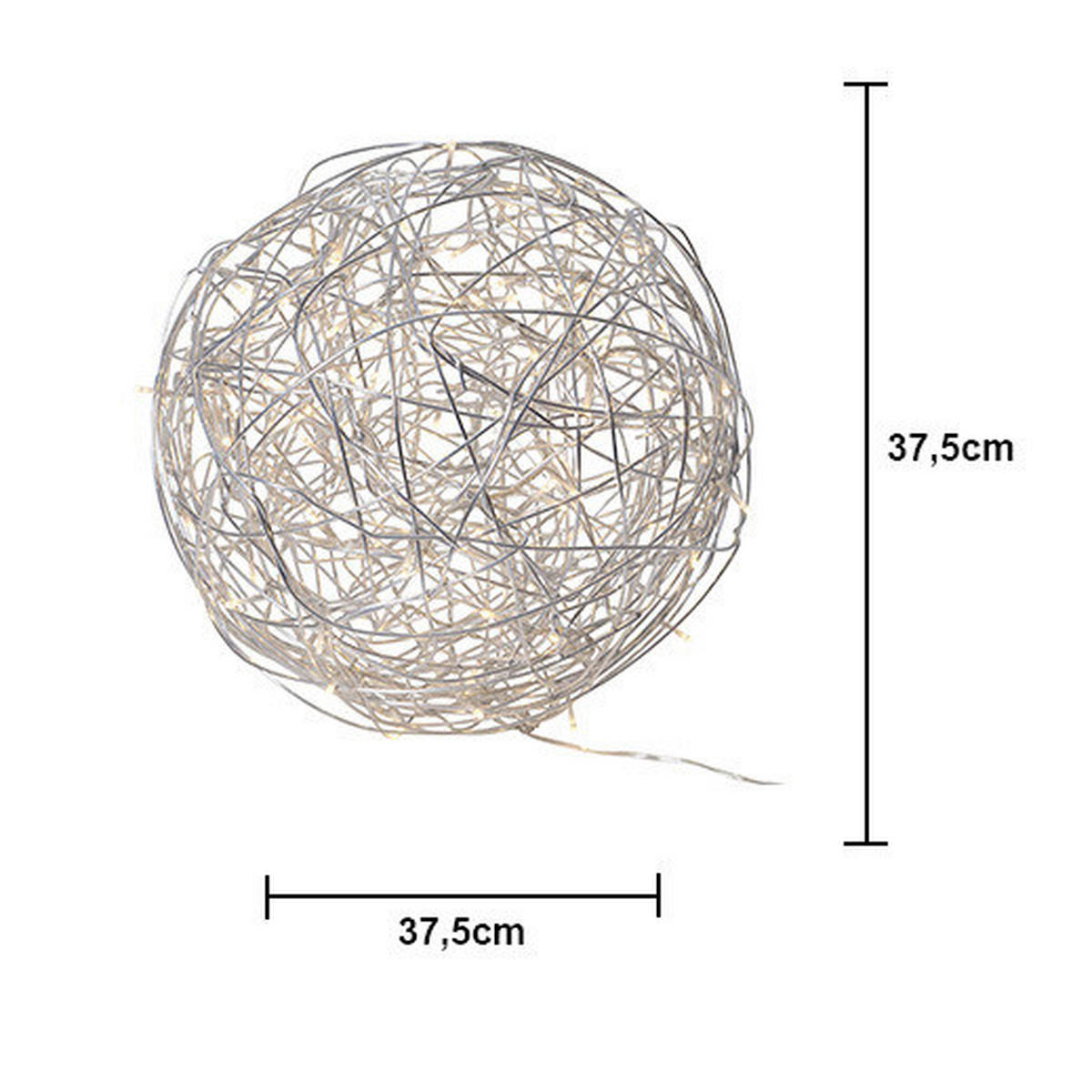 DEKOKUGEL - Alufarben, Basics, Metall (37,5/37,5cm) - Eglo