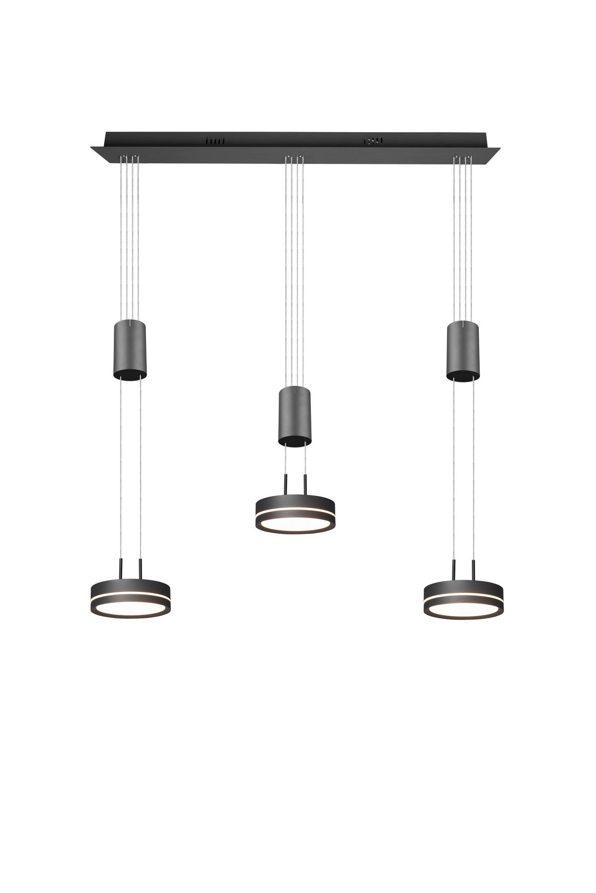 SUSPENSION LED 85/14/180 cm    - Weiss/Anthrazit, Lifestyle, Kunststoff/Metall (85/14/180cm)