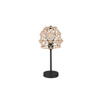 BORDSLAMPA 20/42 cm   - svart/naturfärgad, Natur, metall/textil (20/42cm)