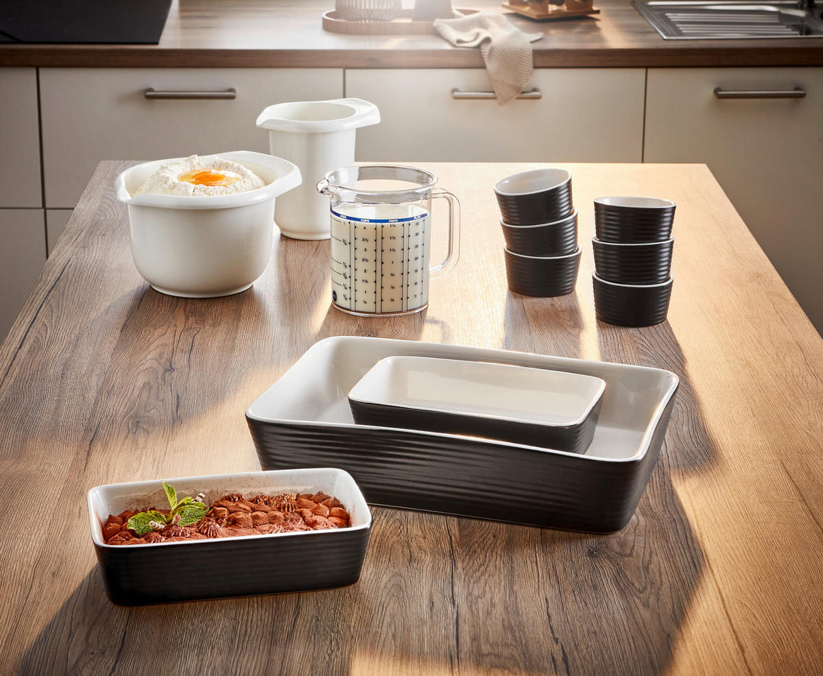 Set Vase Pentru Cuptor  9 piese  - alb/negru, Basics, ceramică - Homeware Profession.