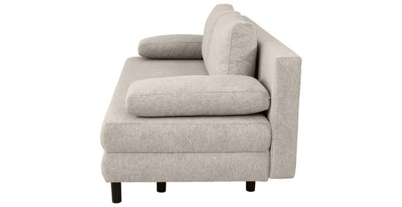 SCHLAFSOFA Lia in Webstoff Graubraun  - Graubraun/Schwarz, Design, Textil/Metall (197/84/92,5cm) - Hom`in