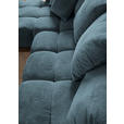 ECKSOFA  in Plüsch Petrol  190/288 cm  - Dunkelbraun/Petrol, KONVENTIONELL, Holz/Textil (190/288cm) - Carryhome