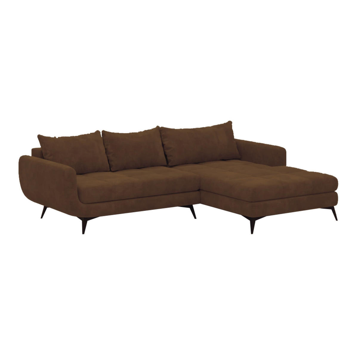 UGAONA GARNITURA bež  - bež/crna, Moderno, drvo (190/270/85cm) - Hom`in