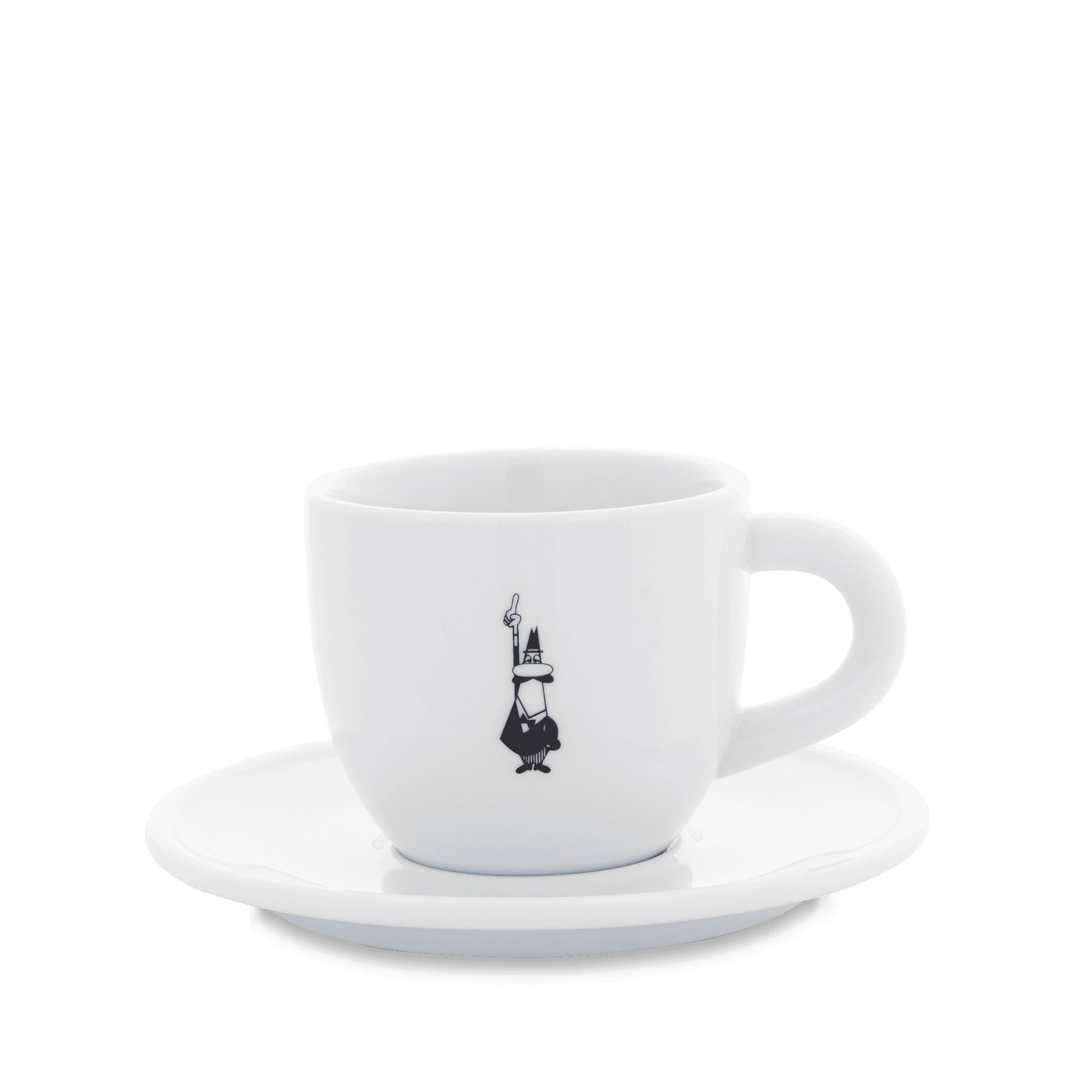 CAPPUCCINOTASSE MIT UNTERTASSE - Weiß, Basics, Keramik (16,5/16,5/9,5cm) - Bialetti