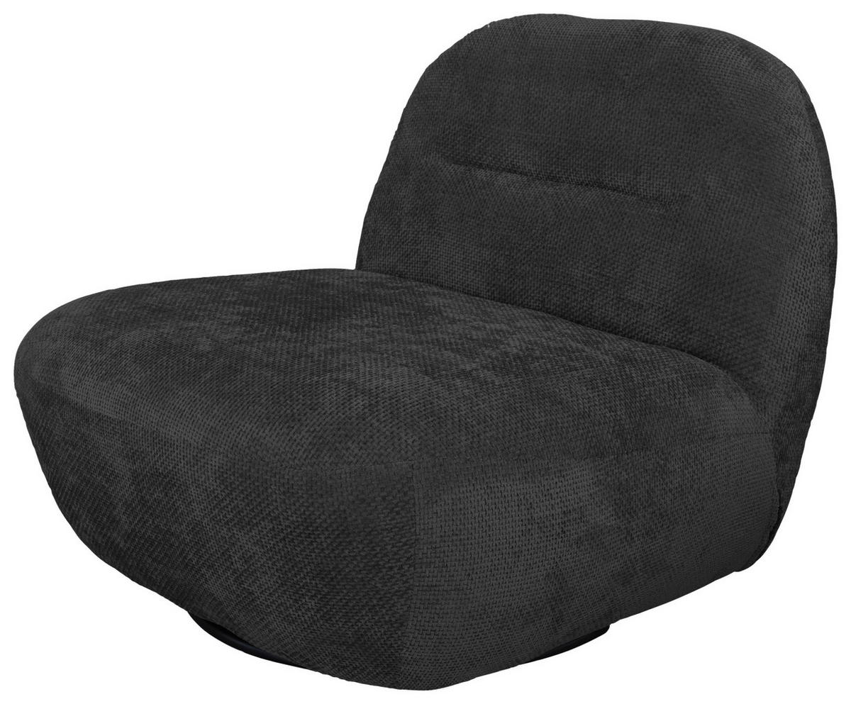 SESSEL in Struktur Dunkelgrau  - Dunkelgrau/Schwarz, Basics, Textil/Metall (85/74/85cm) - Livetastic