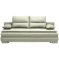 SCHLAFSOFA  mit Stoffauswahl, Schlafen auf Sitzhöhe, Rücken echt Webstoff Silberfarben, Hellgrün  - Silberfarben/Hellgrün, KONVENTIONELL, Kunststoff/Textil (207/94/90cm) - Livetastic