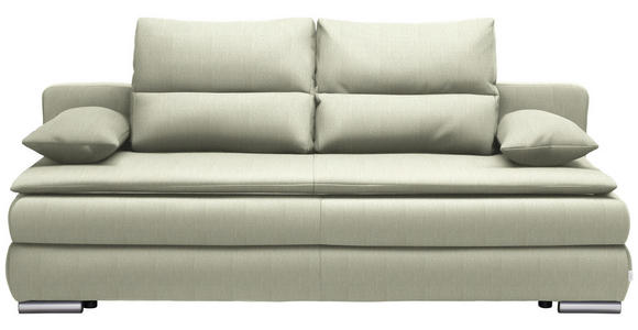 SCHLAFSOFA  in Webstoff Silberfarben, Hellgrün  - Silberfarben/Hellgrün, KONVENTIONELL, Kunststoff/Textil (207/94/90cm) - Venda