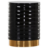 BEISTELLTISCH 40/40/53 cm Couture Schwarz, Goldfarben rund  - Goldfarben/Schwarz, LIFESTYLE, Metall (40/40/53cm) - Landscape