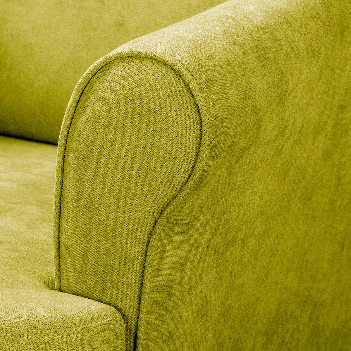 OHRENSESSEL in Mikrofaser Hellgrün  - Naturfarben/Hellgrün, Design, Holz/Textil (87/105/90cm) - Livetastic