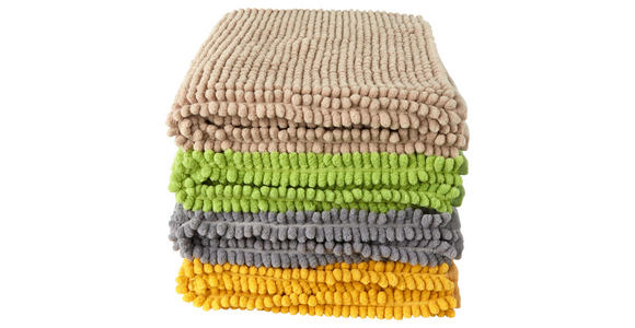 BADEMATTE 50/80 cm Gelb - Gelb, Basics, Kunststoff/Textil (50/80cm) - Boxxx